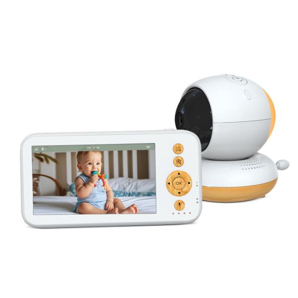 1920X1080P Camera Resolution Infant Video Babyphone 2 Way Full HD Monitor with 360 Degree Pan and 90 Degree Tilt Rotation Angle