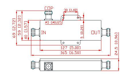 550-2700MHz N Female  Directional Coupler