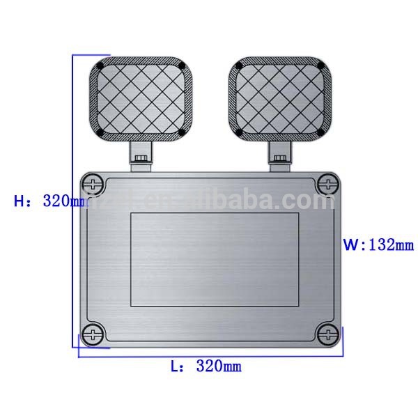 110V 220V IP65 Waterproof Twin Head LED Emergency Light CE Certification TL084AN
