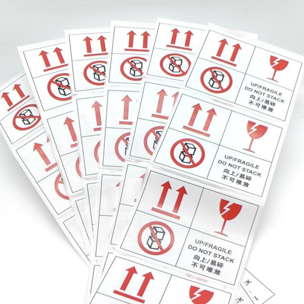 Papel impermeável oval de advertência estratificado lustroso da etiqueta do vinil das etiquetas BOPP da etiqueta