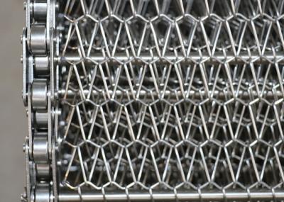 SUS304 / SUS316 Stainless Steel Chain Link Spiral Wire Mesh Belt For Food Transportation Or Freezing / Drying