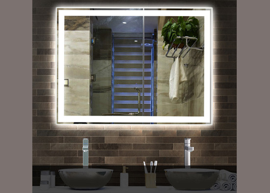 Modern Smart LED Bathroom Mirror Waterproof For Bathroom / Decoration