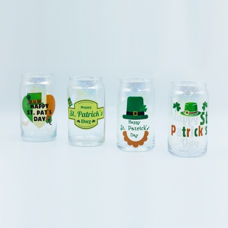 St. Patrick’s Day Can-Shaped Glass Tumbler