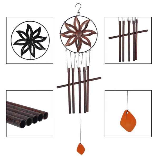 Beautiful Melodies SNUGLANE 36inch Long Outdoor Wind Chimes Retro Style