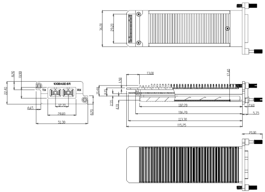 XENPAK-10G85-SR XENPAK 10GBASE SR SFP+ Передатчик многорежимный 300м двойной SC соединитель