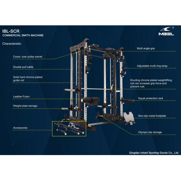 Bodybuilding Multi Functional Pull Up Bar Smith Machine Squat Rack with Cable Pulley