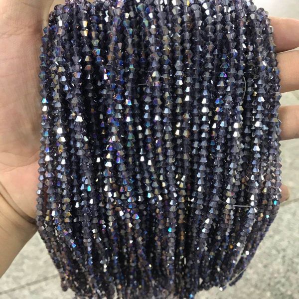 Factory Price Wholesale Bicone Beads 2/3/4/5/6/8mm Colorful Glass Bicone Crystal Beads for Jewelry Making