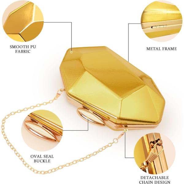 BORSA DE MANO, BORSA GEOMÉTRICA, BORSA de abrazadera para fiestas, bodas y bailes.