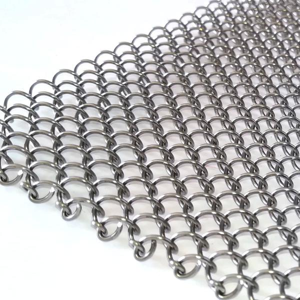 JDW Anodized Aluminum Metal Coil Curtain / Woven Wire Curtain Corrosion Resistant