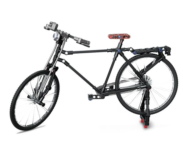 Children gifts technical parts transport model brick folding mountain bike building blocks