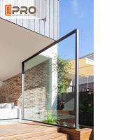 Portas de alumínio de vidro transparentes do pivô para a porta de exterior residencial do pivô da porta da rua do pivô da tensão do ar, dobradiça do pivô