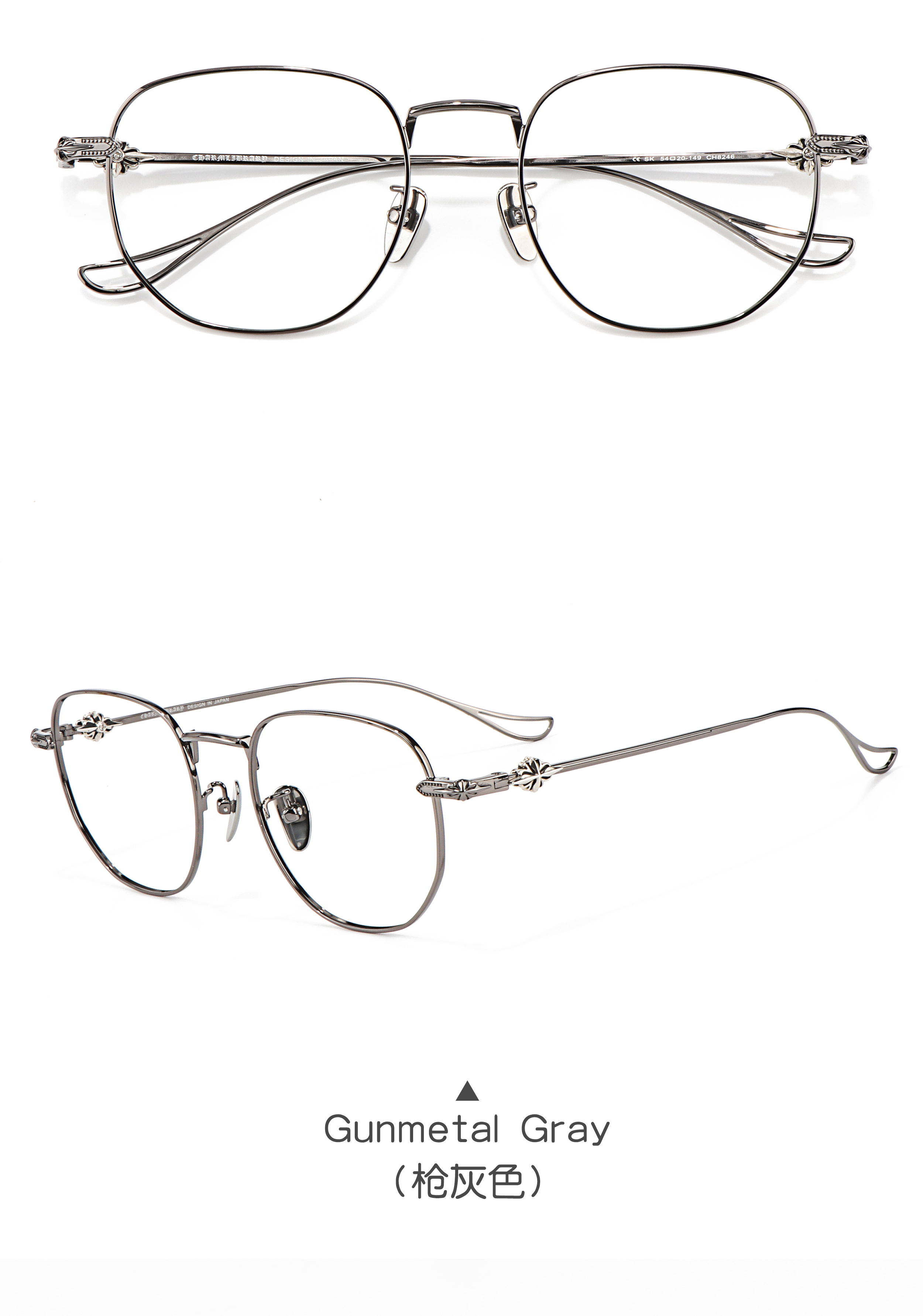 Classic High-end Titanium Metal Butterfly Black Optical Presbyopia Solid Lightweight Glasses Factory Verified Eyewear Merchants
