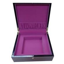 custom logo piano finish wood jewellery packaging