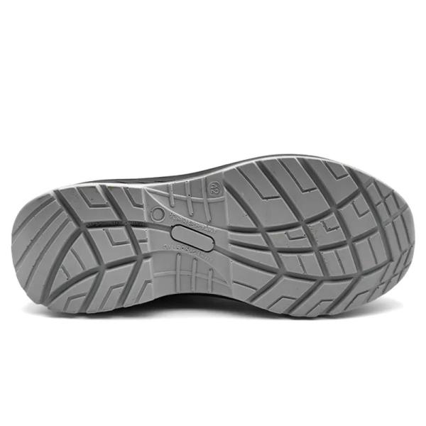 Zapatos de cuero de camiseta de corte bajo Zapatos impermeables de pie de acero gris S3