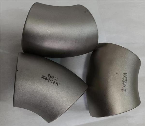 45 Degree Long Radius Titanium Elbow With Gr2 Gr5 Gr7 And ASME B16.9