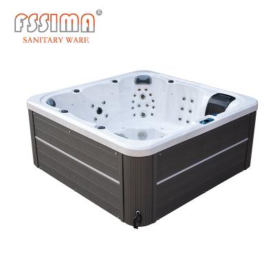 6 pessoas exteriores das banheiras de hidromassagem da família dos termas da fibra de vidro das banheiras da massagem acrílica