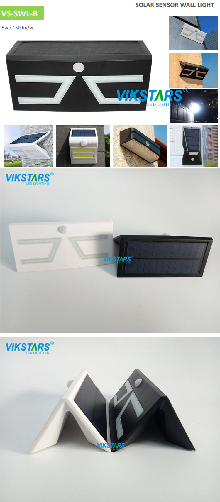 СИД IP65 стены двора света датчика 210*116*80mm 120DEG солнечное Pir