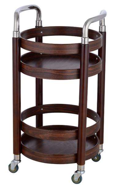Titanium 2 Tier Wine Serving Cart Walnut Dining Room Serving Carts