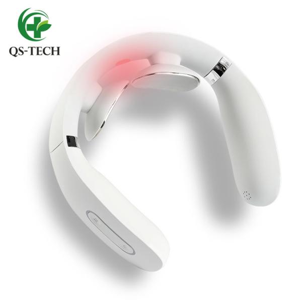 QS-TECH New Electric Wireless Neck Massager Infrared Physiotherapy intelligent smart Neck Massager shiatsu