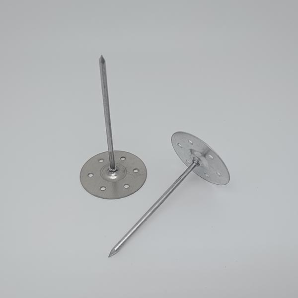 Flat Head Steel Self Insulation Stick Pin Adhesive Rockwool Fixing Pin 25*25mm 35*35mm