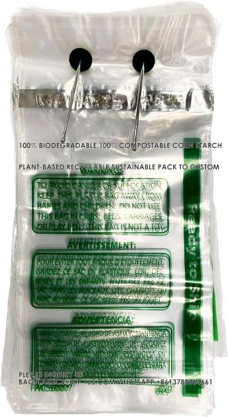 Door Hanger Bags (1000 Bags) For Door Knob Flyers Promotions Coupons | Clear Plastic Poly Hanging Bags For Mail