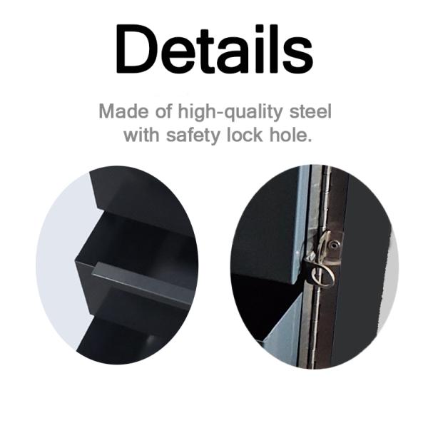 4 Drawer Welded Steel Vertical File Cabinet Gray Security Lock Adjustable Inner Divider Office Garage Storage Chest