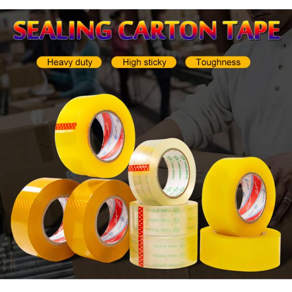 200y 300y Clear Transparent Strong Bopp Packing Tape for Carton Sealing Low Noise Shipping Packing Tape Cinta De Embalaje