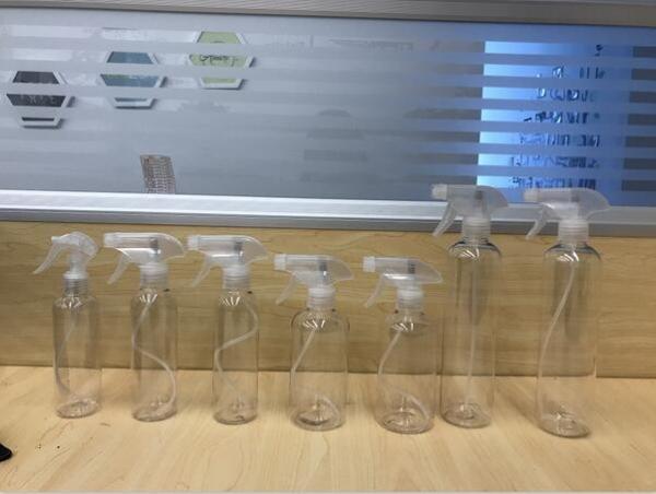 Multiple Capacity PET Clear Spray Bottle With 28/410 Spray Cap