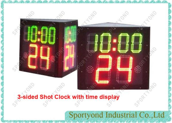 Three-Sided shot clock with period time for basketball game