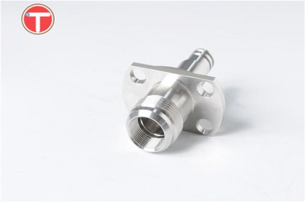 Cnc SS304 que faz à máquina a placa de aço inoxidável que forja o conector fazendo à máquina das peças do Cnc