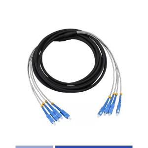 FTTA Cordon de patch en fibre optique blindé extérieur 4 cœurs LC LC Cordon de