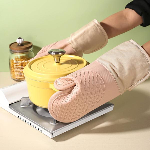 Gants multifonctionnels Oven Mitts Nontoxic de silicone lavable d'Oilproof