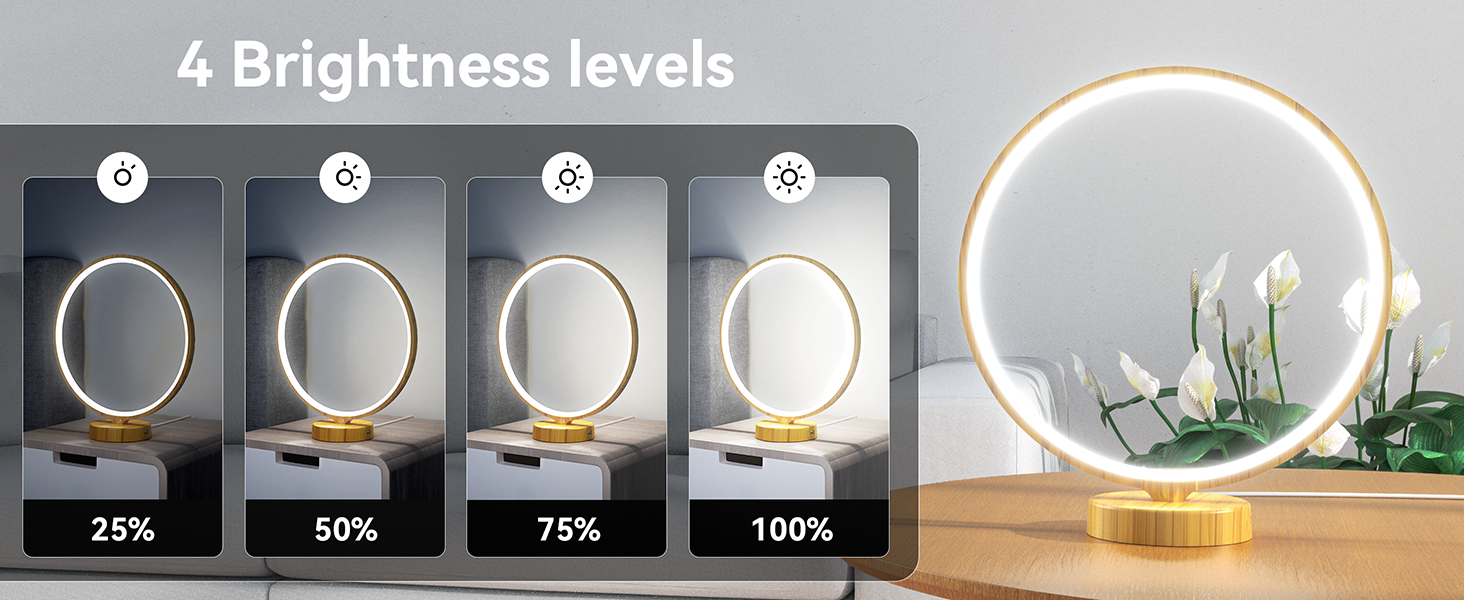 Circular Sun Light Therapy Lamps Customizable Sunlight Lamp 10000 Lux All In One Multifunction