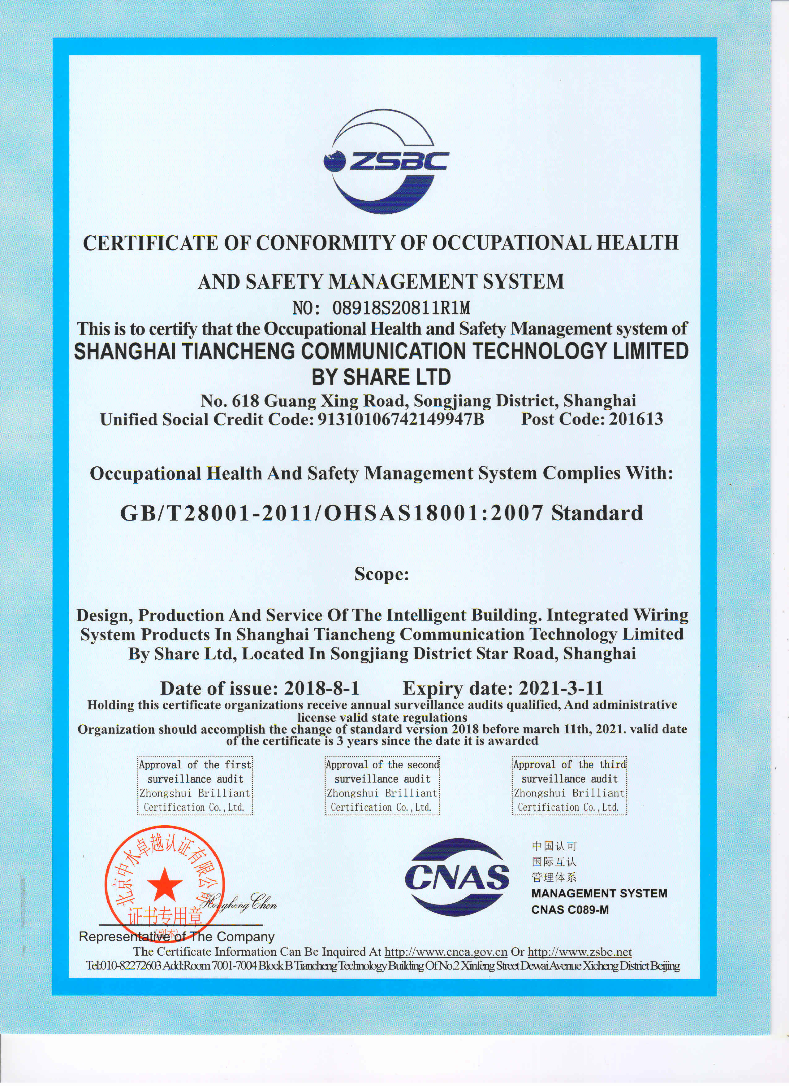TC Smart Systems Group Сертификации