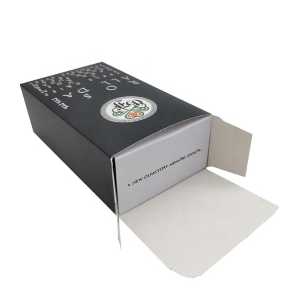 Black Recycled Cosmetic Packaging Bottles Cosmetic Packaging Paper Box