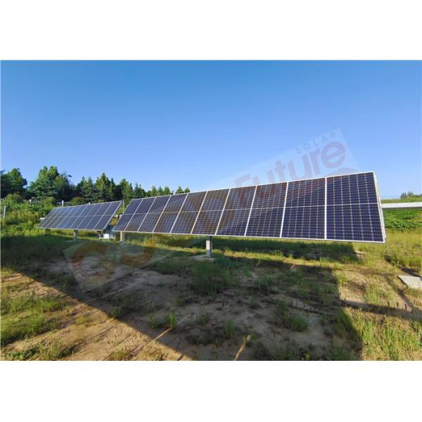 Off Grid 1 Axis Tracking Solar Panel System Night Position