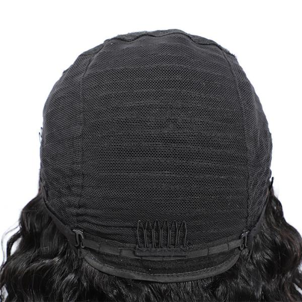 Full Cuticle Brazilian Hair Preplucked U Part Wig with 180% Density in Bone Straight