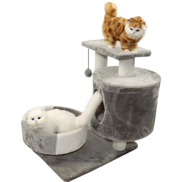 Cool Cat Climbing Furniture Non Slip 2 Tier Level 48 Inch Indoor Cat Tree House