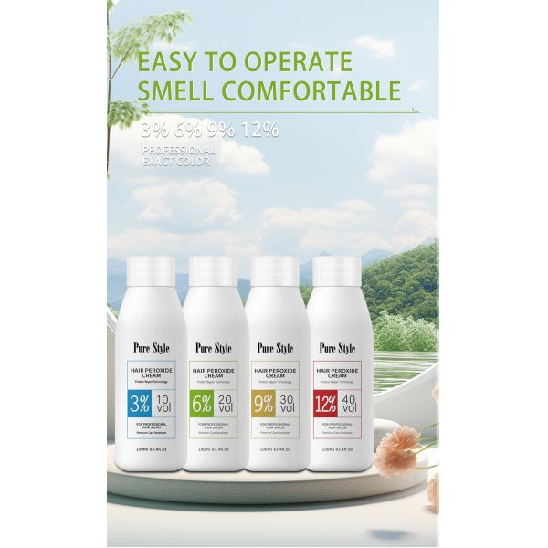 Crème oxydante révélateur de couleur PureStyle pour cheveux en vrac, coloration permanente 100ml pour la maison