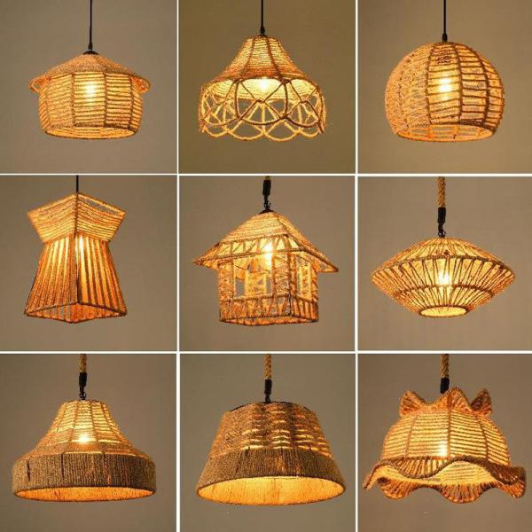 Vintage Light Rope Pendant Lamp Retro Loft Industrial Hanging Light Lamp(WH-VP-200)