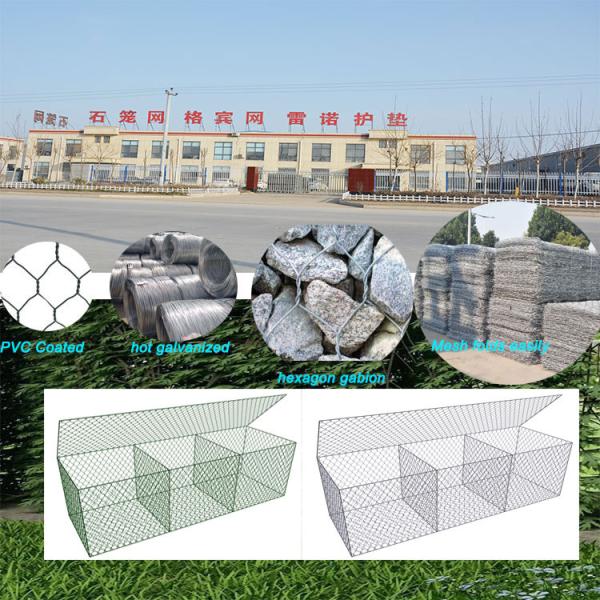 корзина сетки 2mx1mx1m Gabion гальванизировала клетку двойного провода извива шестиугольного каменную