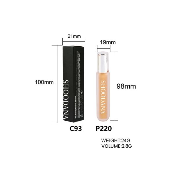 Longwear Waterproof Sunscreen Concealer Custom Your Logo Full Coverage Face Makeup Matte Finish Liquid Creamy Foundation