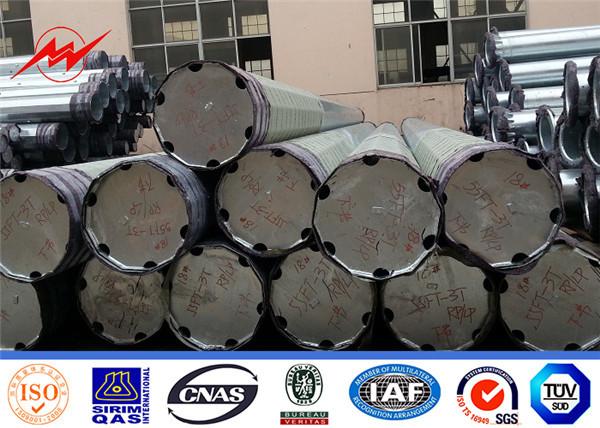 6m Hot Dip Galvanized Steel Pole Electric For Power Transmission Line