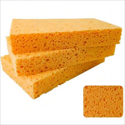 DH-A5-12 Esponja de limpeza de celulose vegetal rosa personalizada para lavatório de cozinha ecológico