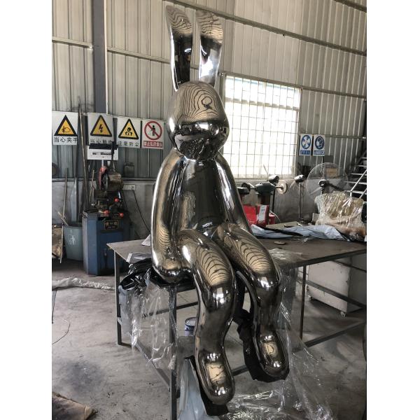 2020 Mirror Stainless Steel Rabbit Elk Moose Wapiti Sculpture Fabrication For Sale