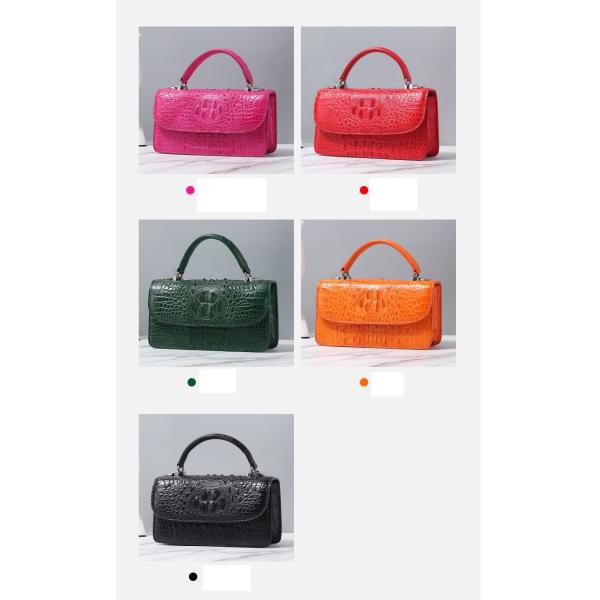 Fashion Designer Genuine Crocodile Leather Women Small Handbag Purse Authentic Alligator Skin Female Flap Shoulder Bag