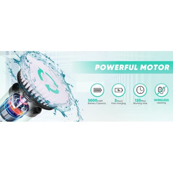 Electric Spin Scrubber Cordless Bath Tub Kitchen Cleaner Brush for Household Cleaning