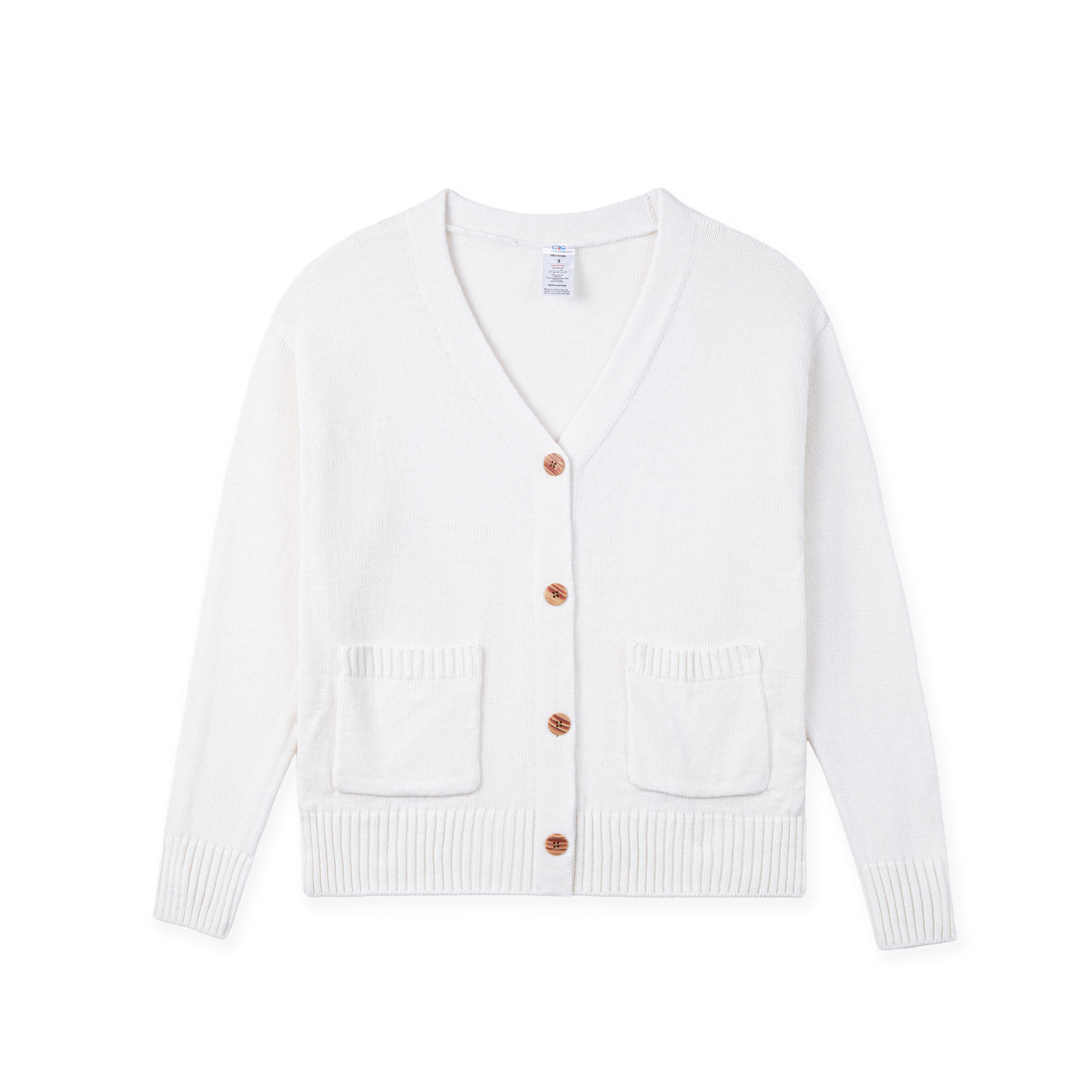 Women Winter Vietnam Cable Knit Cardigan 100% Acrylic Anti-Wrinkle Thick 380