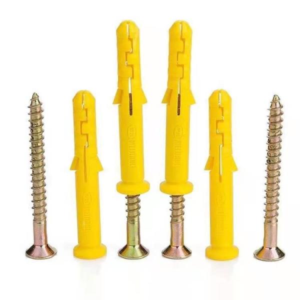 Bright Finish Plastic Nylon Expansion Screw for Wall Plug and Chipboard Screw Plug Anchor