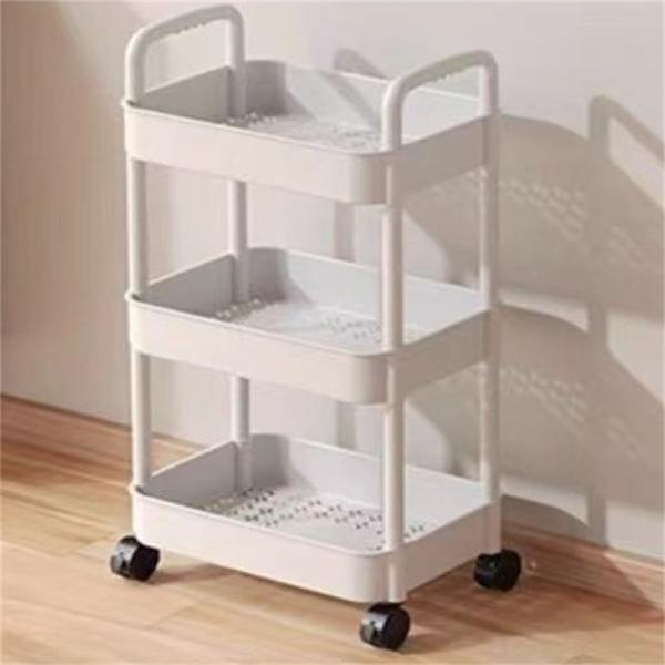 Three-layer Kitchen Rotating Shelving for Multifunctional Vegetable and Fruit Storage